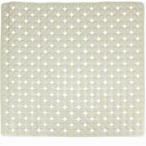 Cleafe - Tappeto Tappetino Beige Antiscivolo Per Vasca Da Bagno Doccia 52 X 52 Cm 79759 - (1/2)