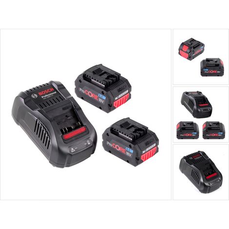 Set di avviamento ProCore Bosch con 2x batteria ProCORE 18 V 8,0 Ah Professional ( 1600A016GK ) e caricabatterie GAL 1880 CV