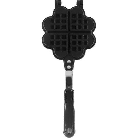 Gaufrier double face en forme de cœur et de fleur, moule à gaufres antiadhésif, accessoire de cuisine astucieux WHBYV (1/4)
