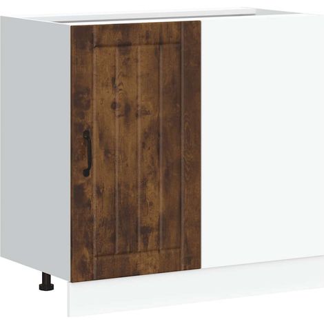 Maison Exclusive - Mobile base da cucina Lucca Rovere Fumo in Legno Multistrato