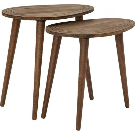 Dmora - Wohnzimmertisch Dgaldame, Niedriger Wohnzimmertisch, Kaffeeregal, Couchtisch für Sofa, 50x33h52 cm, Nussbaum (1/5)