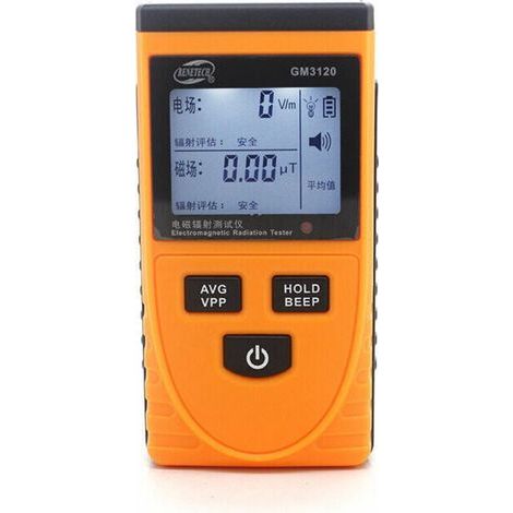 Détecteur de rayonnement électromagnétique, Compteur EMF Dosimètre de détecteur de Radiation de Champ électromagnétique GM3120 Digital LCD Testeur de testeur,63.631125.8(mm) (1/4)
