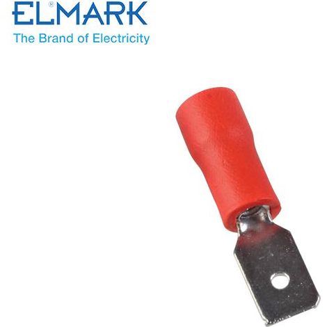 TERMINALI ISOLATI MDD MASCHIO  BLISTER 100PZ 1.25-187/RED