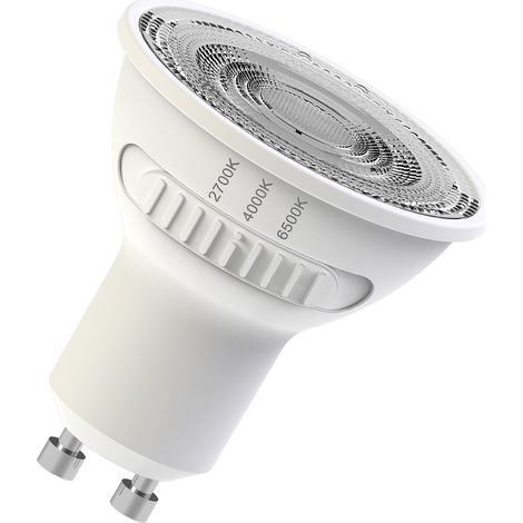 OSRAM LED SPOT PAR16 55 mit drei Lichtfarben, GU10, 4,2W, 400lm, 2700K - 6500K, Warm-, Kalt- und Tageslichtweiß, Farbtemperaturwechsel, sehr geringer Energieverbrauch, lange Lebensdauer