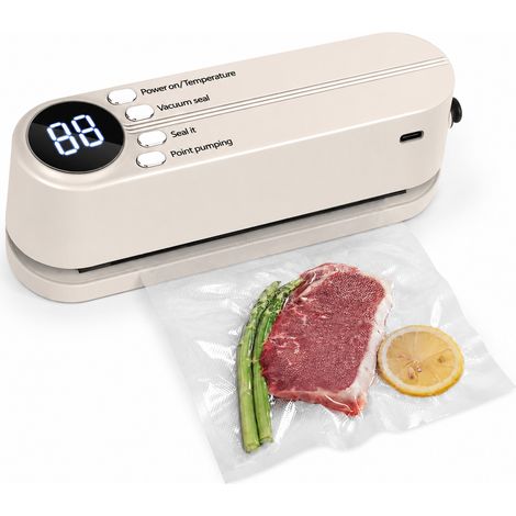 Mini scelleuse sous vide rechargeable par USB, scelleuse alimentaire automatique pour préserver la fraîcheur, scelleuse de sacs portable pour la cuisine et les déplacements (1/5)