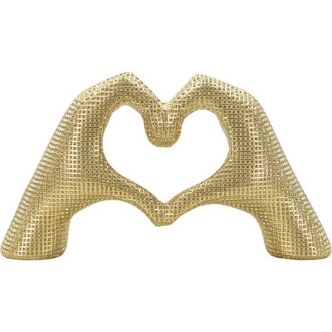 Scultura Lover in resina oro: coppia di amanti (1/5)