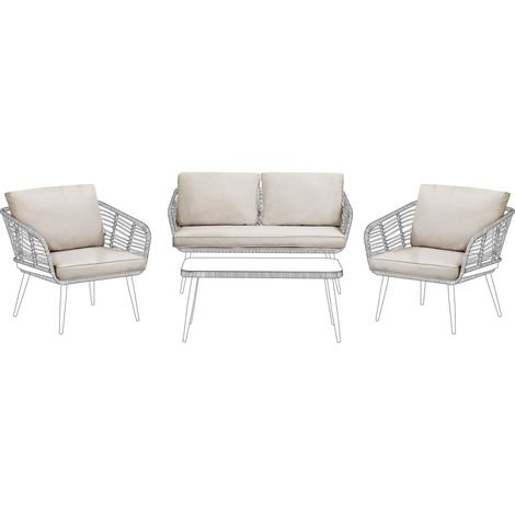 Outdoor Cushion Cover Set CORINTH Beige (1/5)