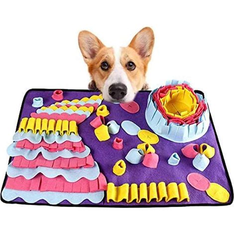 Tapete De Rapé MINKUROW, Tapete De Alimentación Para Mascotas, Tapete De Alimentación Para Mascotas, Juguetes Interactivos Para Perros Que Fomentan Las Habilidades Naturales (19.6" X 27.5") (1/5)