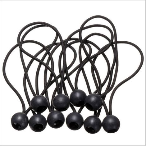 30 tensores elásticos de goma con bola, para lonas, pabellones, tiendas de campaña, cortinas y vallas de jardín. Fijación de lonas para invernaderos y remolques.