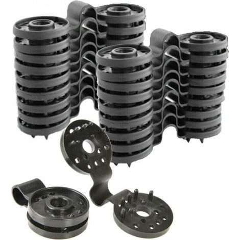 50 clips de fixation traités anti-UV, fixations pour filets de protection contre la grêle et l'intimité - Attaches pour filets extérieurs, crochets pour filets de protection contre le vent et l'intimi (1/5)