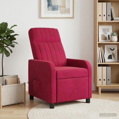 vidaXL Silla de masajes reclinable Rojo vino PWNEDBYLORD666YWH (1/5)