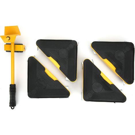 Lot de 5 roulettes universelles amovibles pour déplacer meubles lourds, outil de transport portable. (1/5)