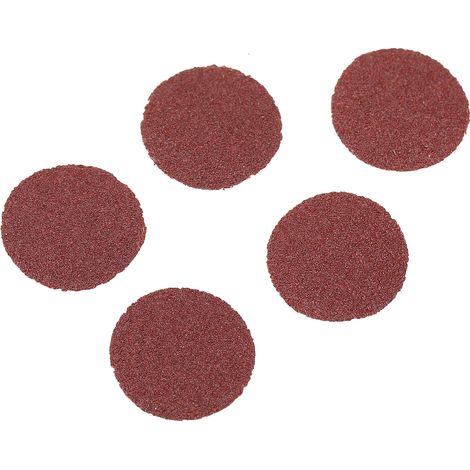 200 disques abrasifs ronds rouges 25mm, grain 320, support velcro, protection contre l'humidité et la chaleur, outil de ponçage et polissage auto (1/5)