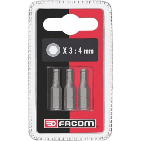 Jeu de 3 embouts standards série 1 pour vis 6 pans creux métriques - EH1.J3 - Facom (1/3)