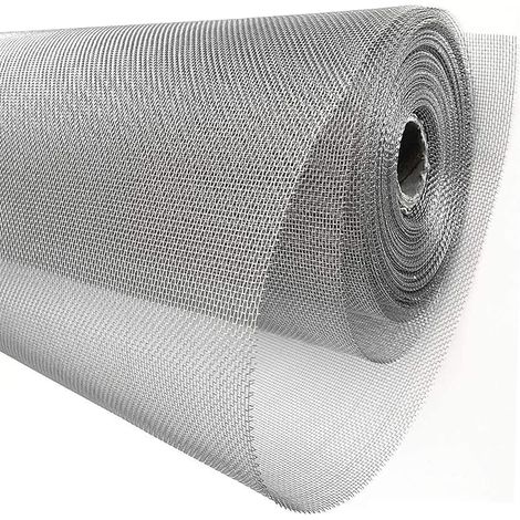 Grillage Acier Inoxydable - Maille 40 - Ouverture 0,45 mm - Anti Rongeur Jardin Aération - 1 Rouleau