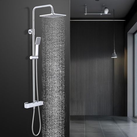 Système de douche avec thermostat chromé (1/5)