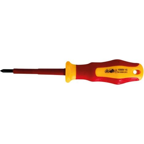 Tournevis Isole 1000 Volts Vde Ph1 X 80mm X 5mm Vde100v - Fischer Darex