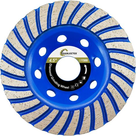 Meule Assiette Diamantée 115mm Turbos Rangée Diamant à Meuler Béton pour Polir et Nettoyer Granit Marbre Maçonnerie Pierre Artificielle Béton Meuleuse D'angle (1/5)