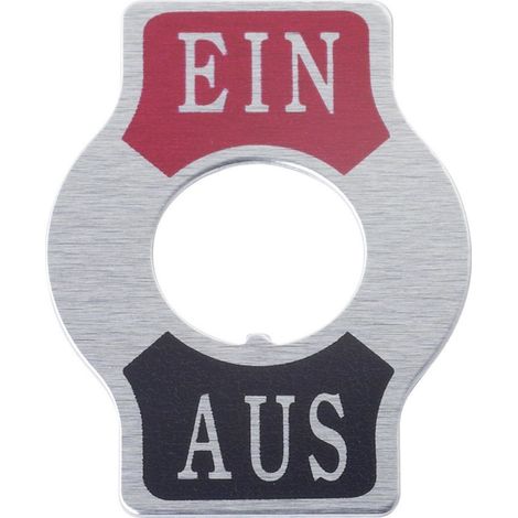 TRU COMPONENTS TC-Indicator Plate ON/OFF Bezeichnungsschild Aufdruck-Motiv EIN/AUS 1 St. (1/2)