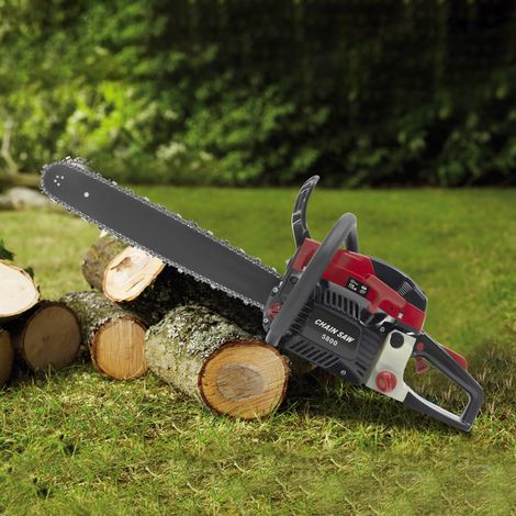 20-Zoll-Benzinkettensäge, die bis zu 50 % Kraftstoff einspart. 58 cm3 und 2400 W Kettensäge mit 50 cm Führungsschiene, einschließlich Handschutzsystem, Bremse, Werkzeugsatz und Kette. (1/5)