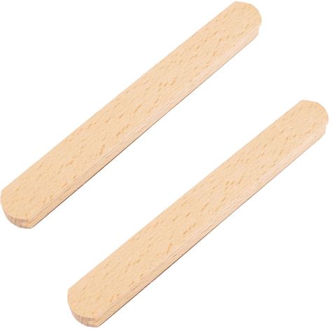 [NIE BENUTZT]Schiebetürgriff, 172 mm, massives Buchenholz, selbstklebend, für Schrank, Schublade, Fenster, Glastür, 2er-Pack