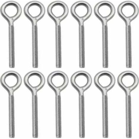 Lot de 12 boulons à œil M5 en acier inoxydable 304, visseuses annulaires pour balançoire extérieure (1/5)