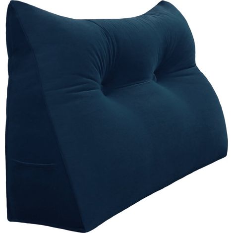 VERCART Grande cuscino per la lettura a cuneo, cuscino lungo per la schiena, cuscino decorativo per la testata del letto, cuscino triangolare per il posizionamento del corpo per il daybed o il divano 