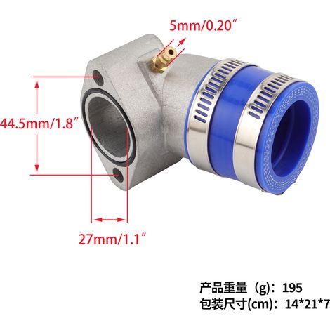 Blue GY6 150CC Modified Intake Manifold for ATV Off-Road Vehicles and Go-Karts (Horizontal Engine) (1/4)