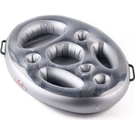 Sollbry Porte-Gobelet Piscine Gonflable,Plateau Bar FlottantGrande Capacité avec 8Plusieurs Emplacements pour Boissons,Snacks et Bouteille,Idéal pour Piscine (1/5)