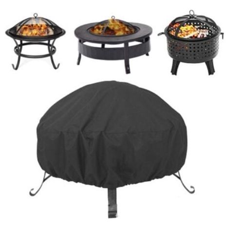 Housse de Protection pour BraséRos Barbecue ImperméAble Rond,Coupe-Vent, Housse brasero RéSistant à la DéChirure,Tissu Oxford 210D Housse pour Foyer Barbecue,Housses pour BraséRos (77x31cm) (1/5)