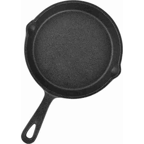 Sartén antigua de hierro fundido, con revestimiento antiadherente y quemada (16 cm) (1/5)