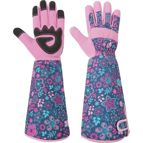Women Gardening Gloves, Pink Garden Work Gloves for Women, Non-Slip, Lightweight and Breathable for Yard, Outdoor Gardening Multipurpose (M) (1/5)