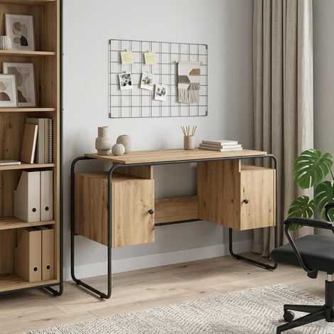 vidaXL Escritorio con almacenamiento Roble artisan (1/5)