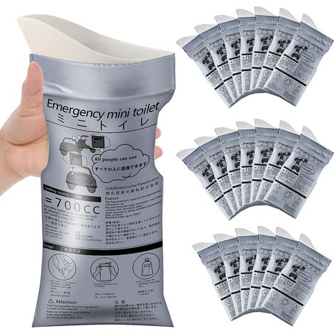 Sac Urinaire Jetable - 700 Ml - Fermeture Hermétique - Pour Camping Voyage Embouteillage - 8 Pièces (1/5)