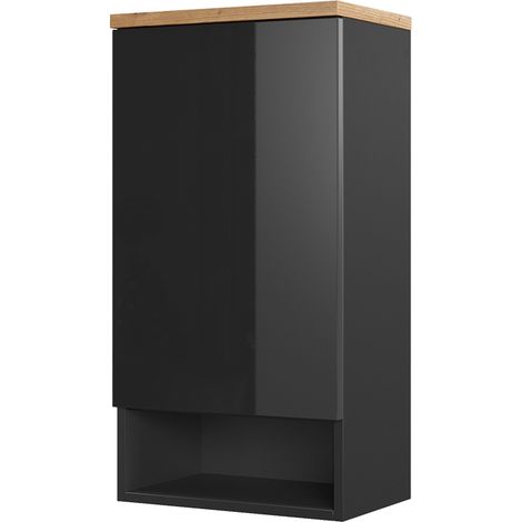 Armoire murale de salle de bain Eden, Anthracite, 40 x 77.5 cm, Vicco