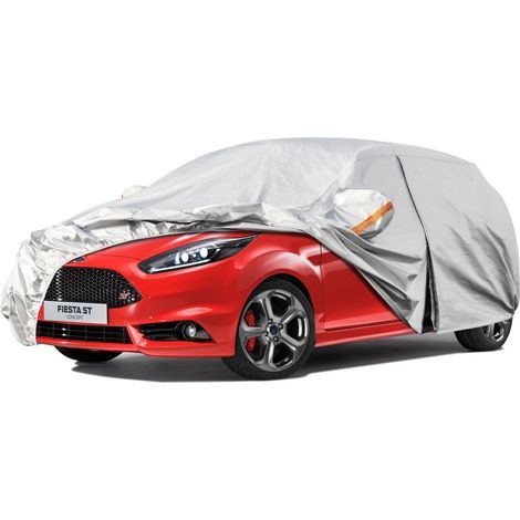 Autoabdeckung Wasserdicht für Ford Fiesta (1989-2025) 6-lagig atmungsaktiv mit Reflektoren (1/5)