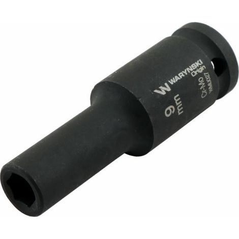 Sechskant-Kraft-Stecknuss lang 1/2" Waryński 9 mm CrMo DIN 3129 (1/5)
