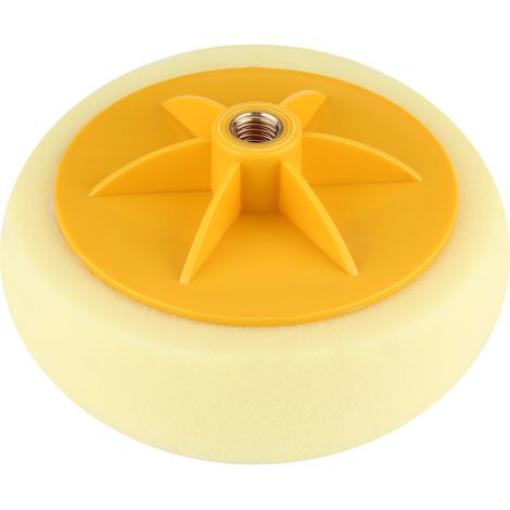 Kit de polissage en éponge de 15 cm (6 pouces) pour polisseuse de voiture, noir, jaune, rouge bordeaux (1/5)