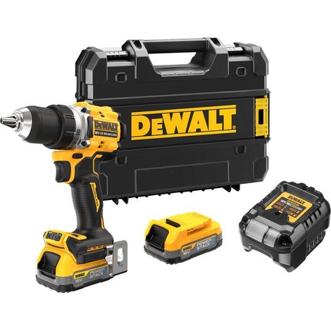 Dewalt DCD800E2T Cordless Drill Driver XR 18V Li-Ion - 2 x 1.7Ah PowerStack Batteries, Charger &amp TSTAK Case
