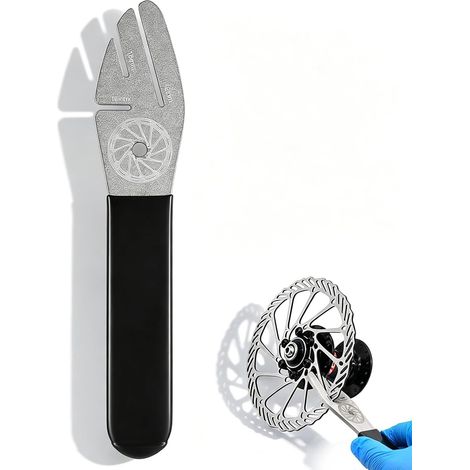 Clé de Réglage de Disque de Vélo, Régleur Frein Velo, Outil de Redressage de Disque de Frein, Outil de Réglage en Acier Inoxydable pour Le Réglage du Disque de Frein de Bicyclette (1/5)