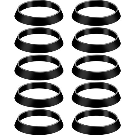 10pcs Joint Conique, Joint de Tuyau d'Évacuation Rondelles de Joint Conique pour Tuyau d'Évacuation de 1 1/2 Pouce Siphon Anti-Odeurs d'Évier Diamètre Intérieur 38mm Diamètre Extérieur 43mm (1/5)