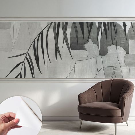 Fotomurale adesivo - parete decorativa - decorazione casa - stile moderno parete - Palma astratta 250x104 cm (1/5)