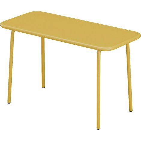 Tavolo da giardino per bambini L.80 cm Metallo Giallo senape - POPAYAN di MYLIA