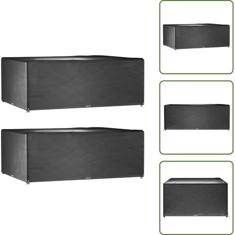 Protección para muebles - vidaXL Fundas muebles jardín 2 uds 16 ojales rectangular 278x204x105cm - Fundas de polietileno