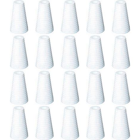 Lot de 20 boutons de tirette pour stores, supports de cordon blancs, pendentifs pour tirette. (1/5)