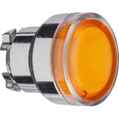 tête bouton poussoir - lumineux - affleurant - orange - cl - schneider zb4bw35 (1/4)