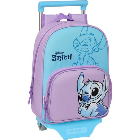 Mochila Escolar con Ruedas Stitch Sweet Azul Lila 26 x 11 x 67 cm 26 x 34 x 11 cm