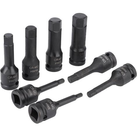 Jeu d'embouts Allen - QIILU - 8pcs - 1/2 pouce - H5-H19 (1/4)