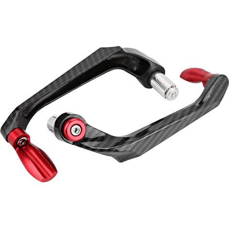 Protection de Levier de Moto, Protection Universelle de Guidon de Moto de 7/8 Pouces 22 Mm, Protection de Frein de Moto en Alliage D'aluminium pour Motos, Voitures électriques, VTT(rouge) (1/5)