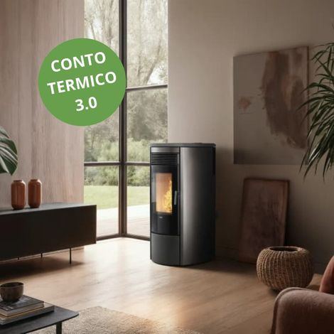 Stufa a pellet ad aria ventilata Klover Omega 120S da 12.5 kW (1/4)